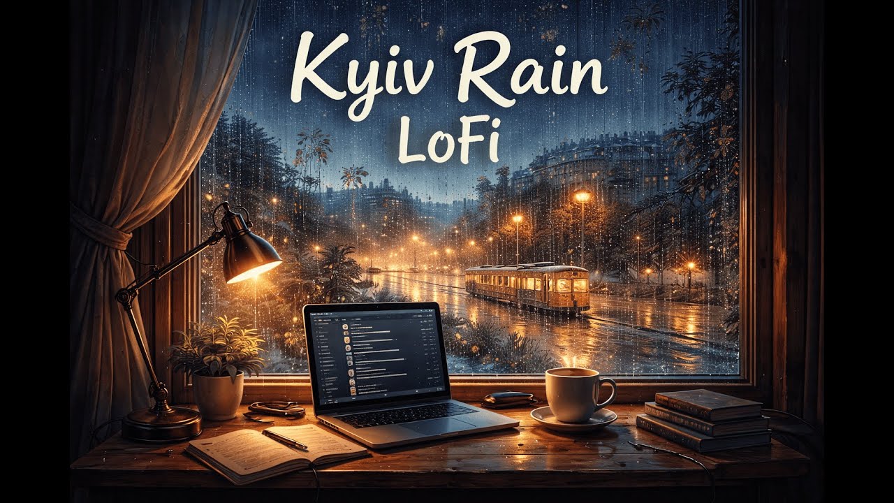Kyiv Rain LoFi – Ukrainian City Night | Chill & Study Music (2 Hours)