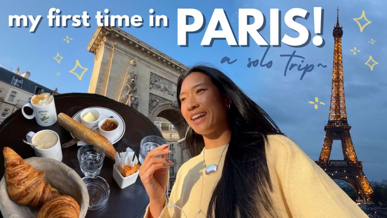 MY FIRST TIME IN PARIS 🇫🇷🥐🚊 train to Paris, cafes, shopping & solo traveling!