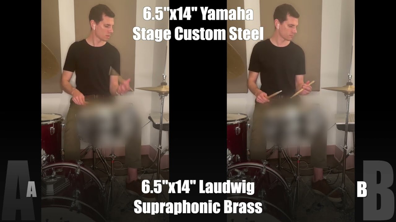 Ludwig Supraphonic VS. Yamaha Steel - Snare Drum Comparison