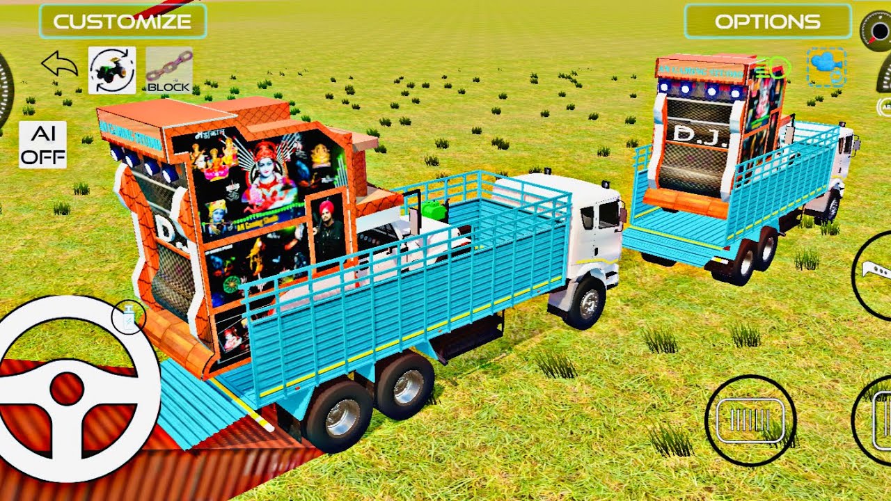 Drive Dj and Unloading Stone From Dumper Truck in Game🔥#dumper #jcb #truck #tata #dj #gamingvideos