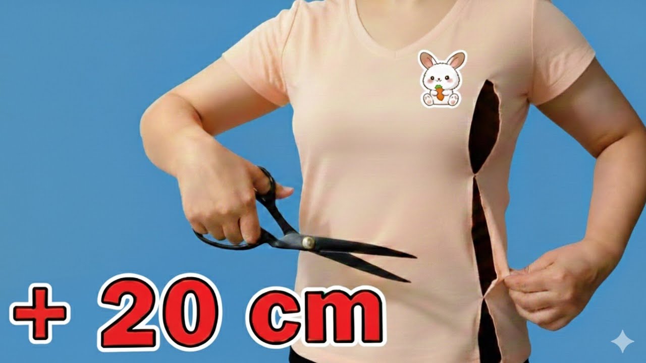 Free up your T‑shirt by 20 cm with one simple trick.👌