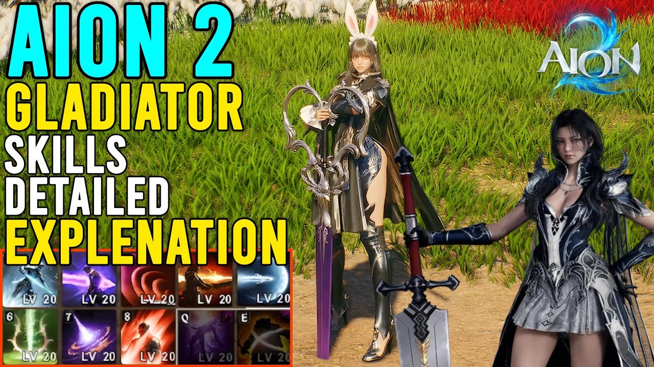 AION 2 Gladiator Gameplay and Skills Detailed Review | By Veteran Chanter Player | Korea