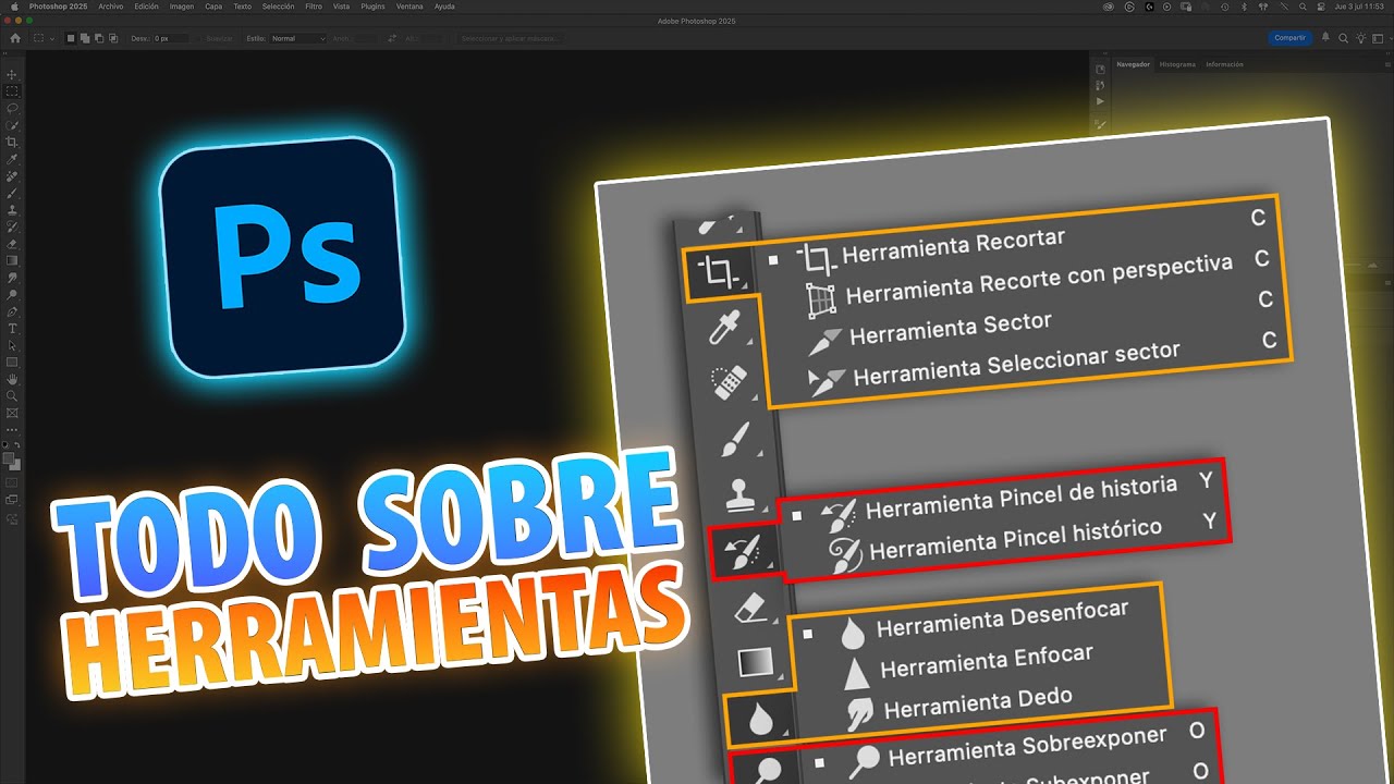 16. 🔧 Qu&eacute; son las HERRAMIENTAS en Photoshop y para qu&eacute; sirven 🤔