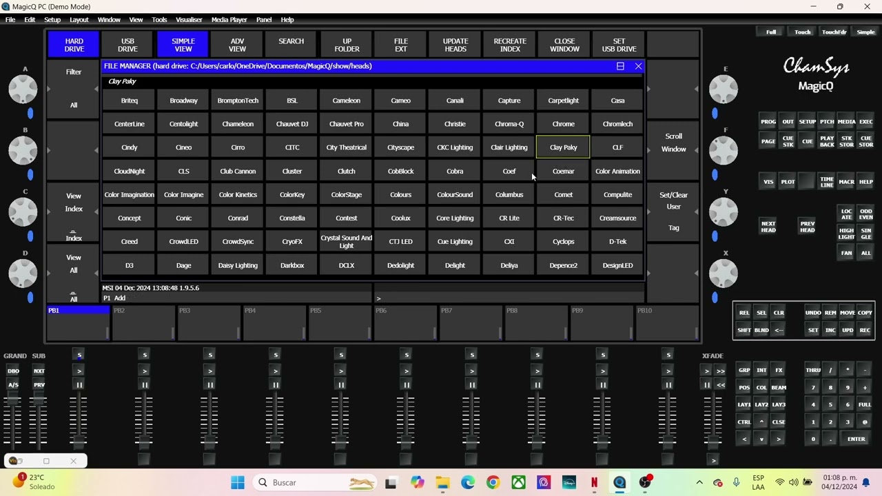 VISUALIZADOR 3D CHAMSYS MAGIC Q