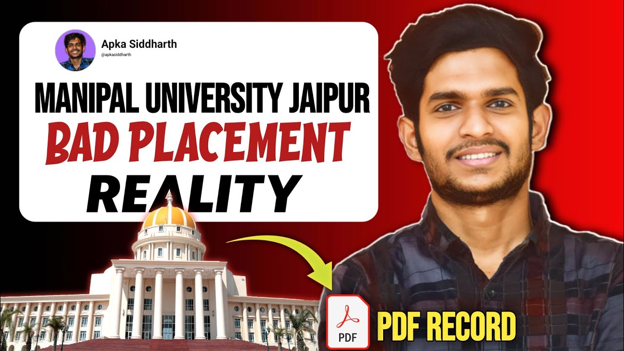 Manipal Jaipur Placement 2025 Reality  | Shocking Stats , PDF & Real Truth Exposed