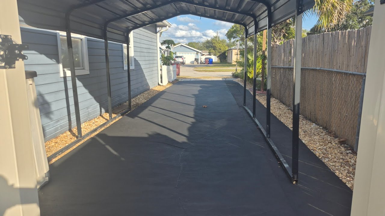 How I painted the driveway