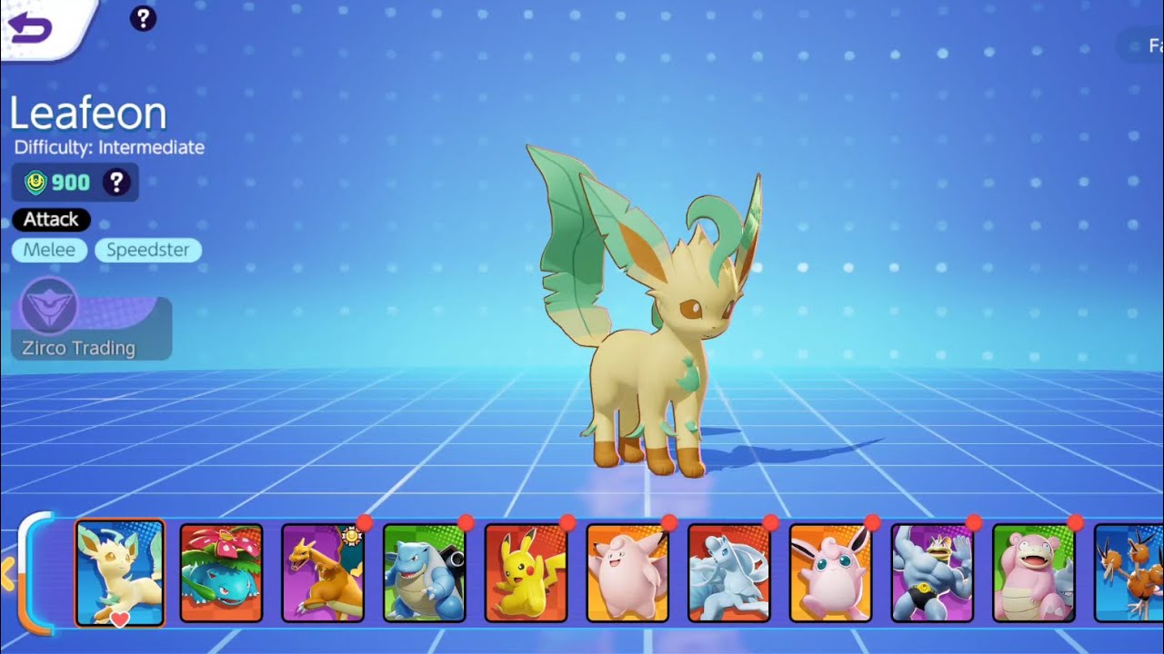 Pokemon UNITE: Leafeon (Speedster) Gameplay