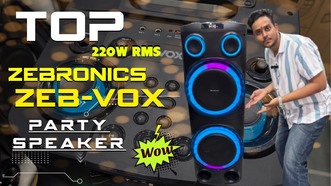 Zebronics Vox Party Speaker 🔊 | Powerful Bass & LED Lights Unboxing🔥🔥#youtubevideos #youtube #viral 