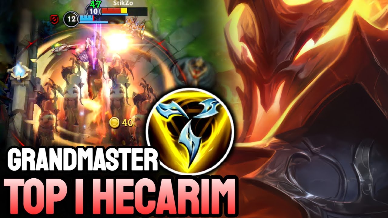 WILD RIFT HECARIM - TOP 1 HECARIM GAMEPLAY - GRANDMASTER RANKED