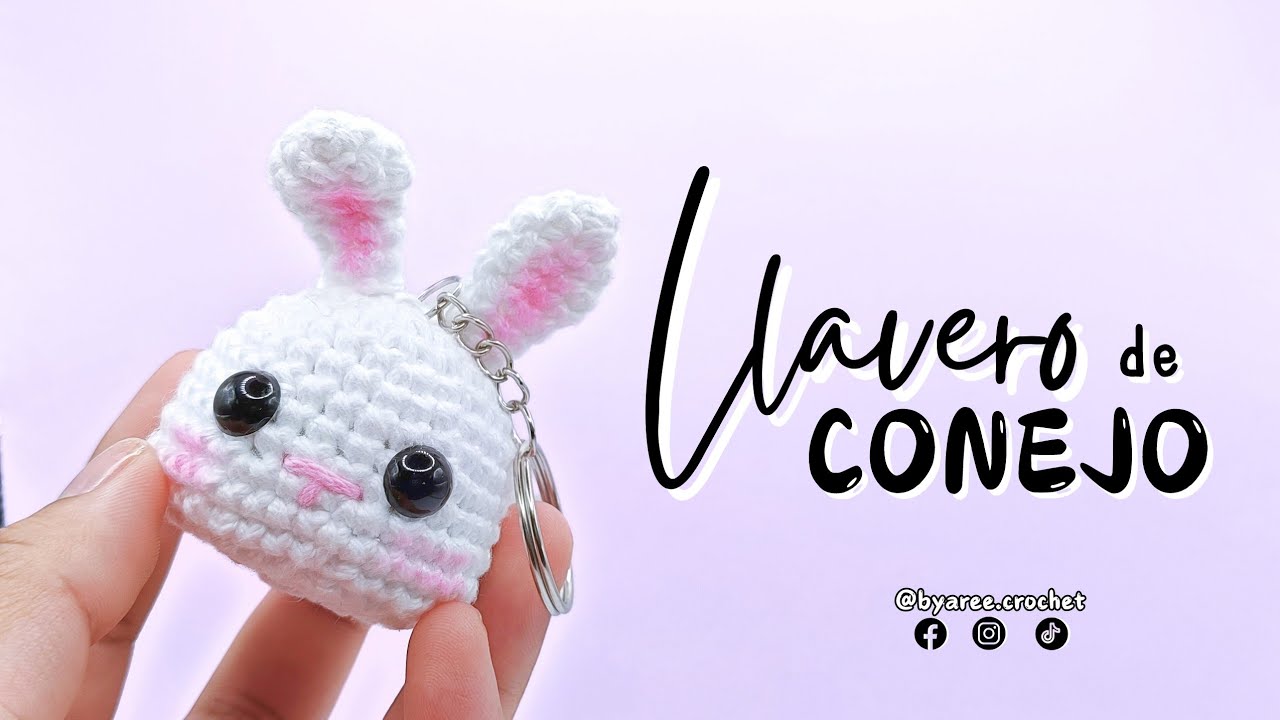 Tutorial de LLAVERO de conejo a CROCHET 🧶 🐰