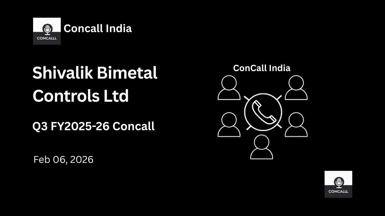 Shivalik Bimetal Controls Ltd Q3 FY2025-26 Concall