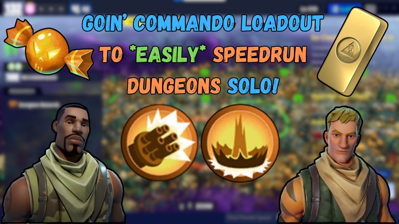 Fortnite STW My FAVORITE Loadout For Speedrunning DUNGEONS SOLO! Minigun is OP!