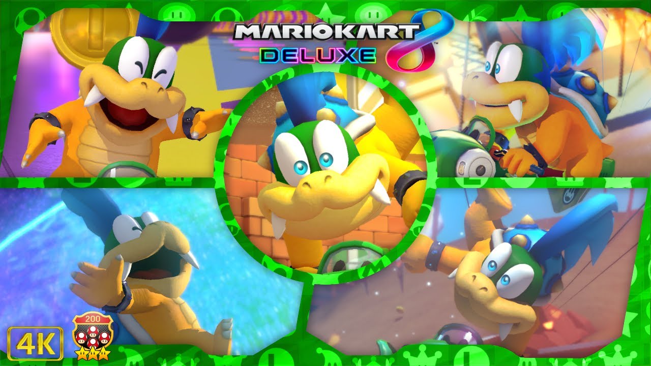Mario Kart 8 Deluxe DLC ⁴ᴷ Full Booster Pass Course (200cc, All 12 DLC Cups) Larry gameplay