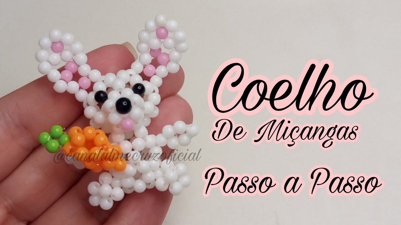 Coelho de Miçangas/Pérolas-Passo a Passo "Beaded bunny" "Bead rabbit"
