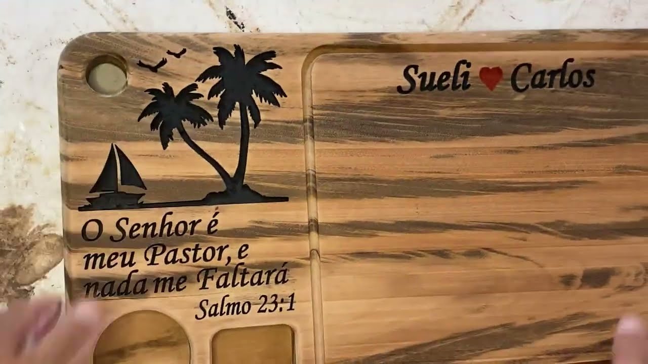 T&aacute;bua de corte personalizada router cnc , salmo 23:1