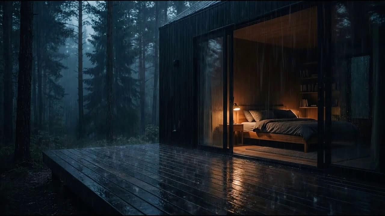 Deep Relaxation & Calm Nights: Sleep Instantly with Cozy Forest Rain Sounds (NO Ads)