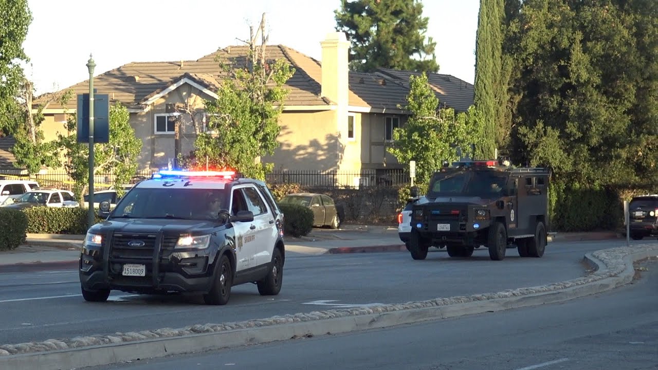 LASD Lakewood Station Units Responding with Bearcat to an OIS