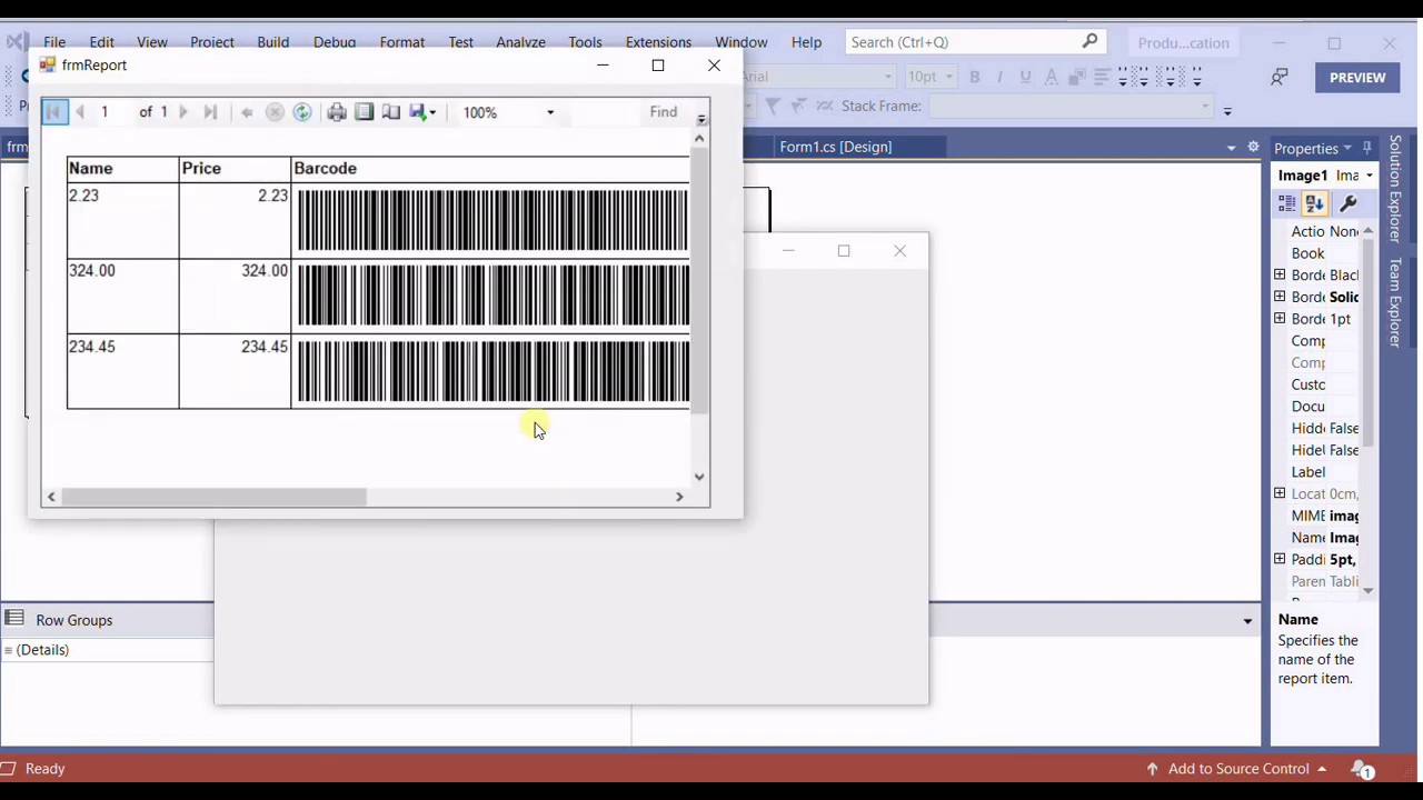 Barcode application using RDLC Reports & SQL (C# Code) - Part 2/2