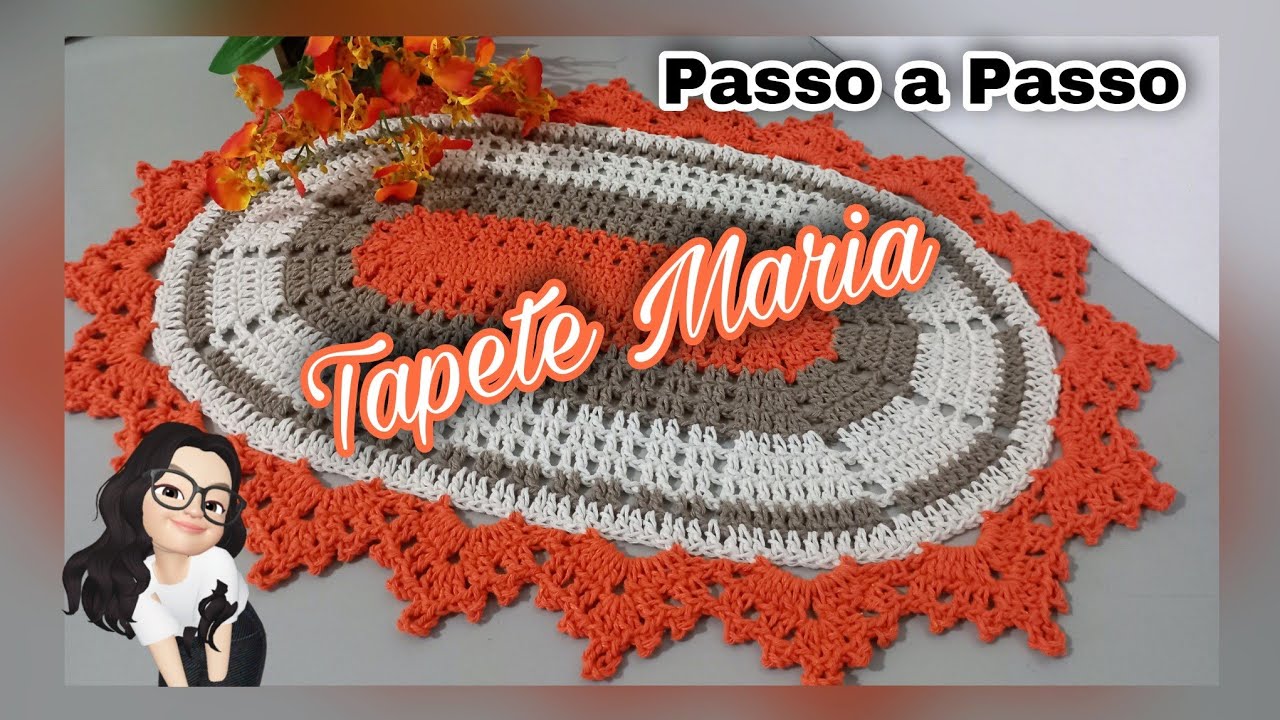 Tapete de Crochê Maria Passo a Passo/ Fácil e Econômico 🪡🧶