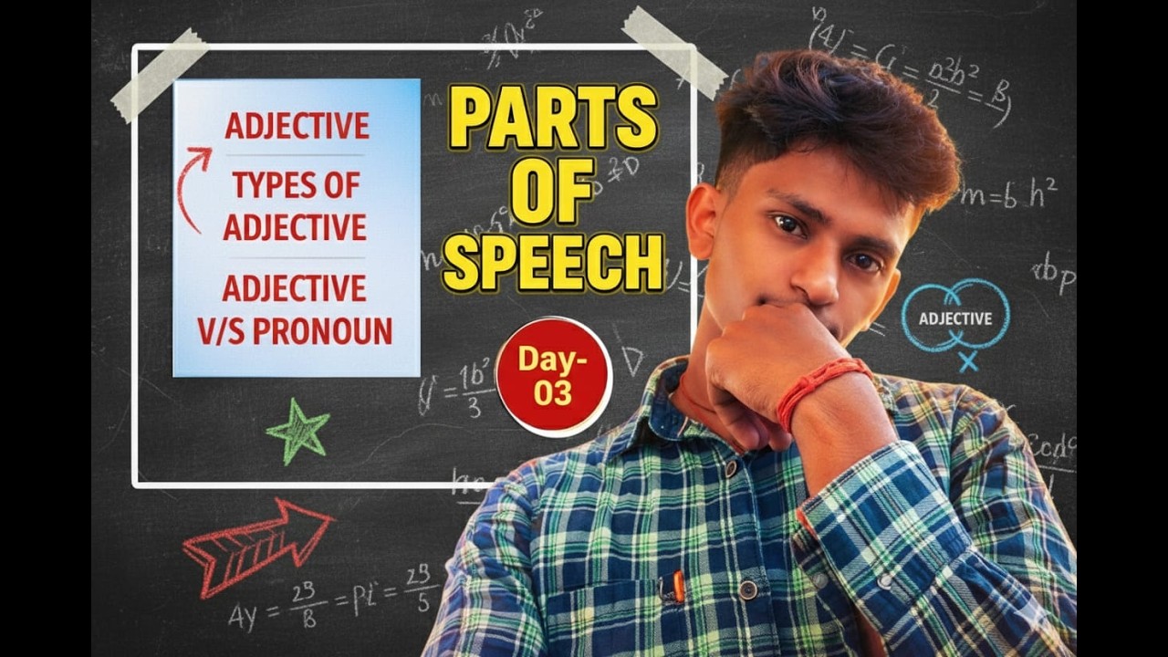 Parts Of Speech | In English Grammar With Examples | Noun/Pronoun/Adjective/Verb/Adverb/Preposition
