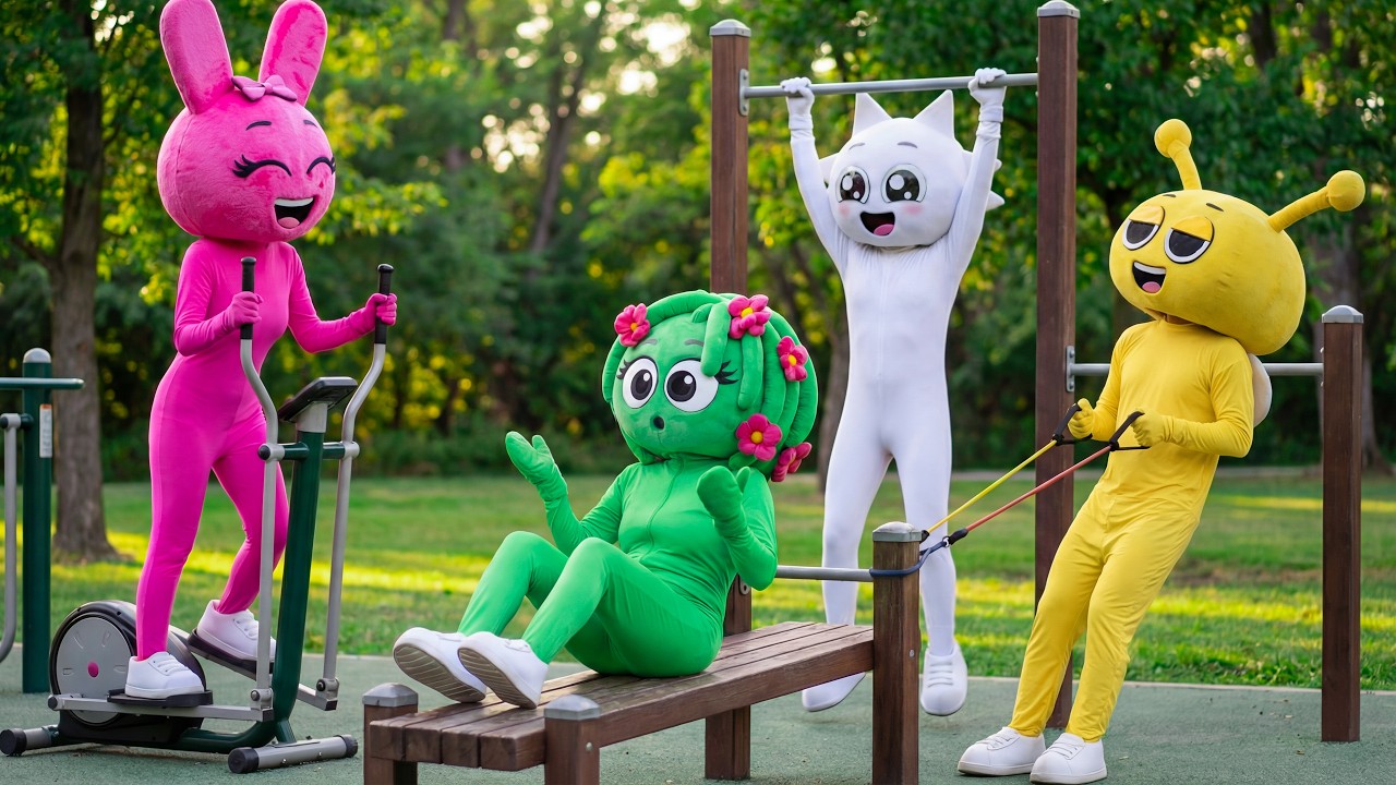 Workout Time with Pinki & Friends… Gone Funny 😆