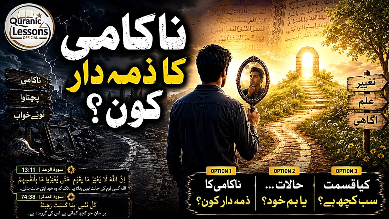NAKAMI KA ZIMMADAR KON HAY?|کیا قسمت سب کچھ ہے؟ حالات یا ہم خود؟ اپنی حالت کو نہ بدلنا چاہنا؟
