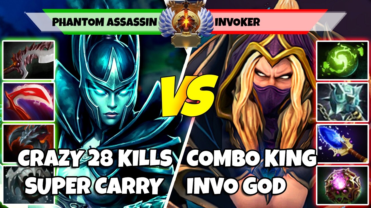 PHANTOM ASSASSIN (Carry) vs INVOKER (Mid) - Epic Battle Of Immortal Rank Dota 2 Players - Z Dota 2