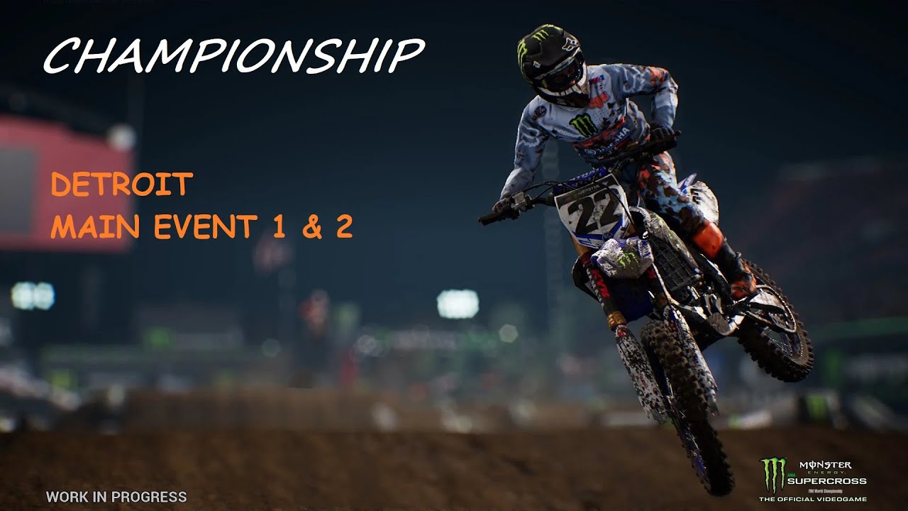 Прохождение трассы Detroit (Main Event 1,2) Championship Monster Energy Supercross 3