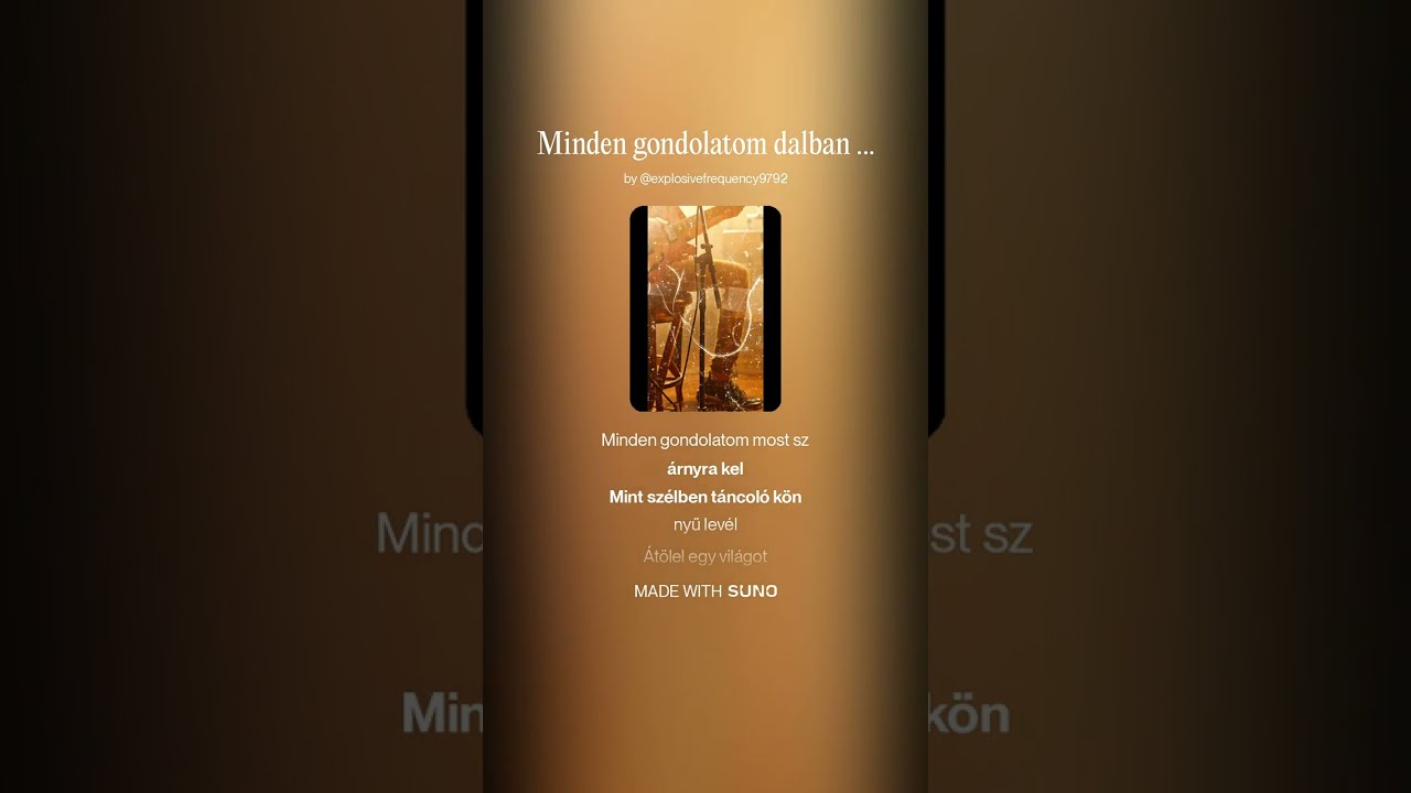 Minden gondolatom dalban mondom el