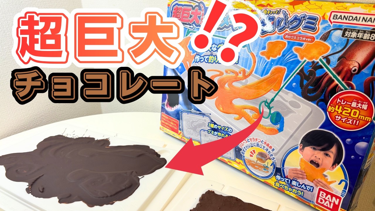 [お菓子作り]超巨大グミメーカーで超巨大チョコ作ってみたww クッキング チョコレート