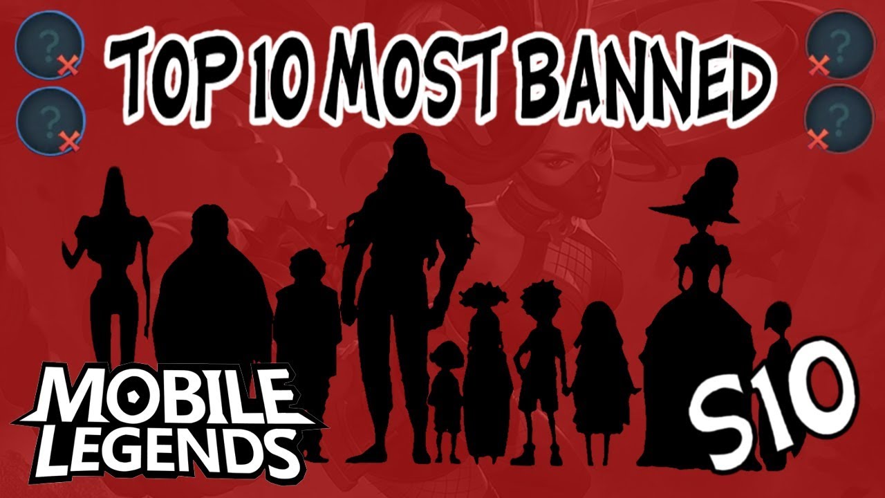 Top 10 Most Banned Heroes in Ranked - Season 10 - Mobile Legends