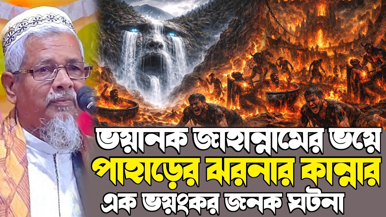 জাহান্নামের ভয়ে পাহাড়ের ঝরনার কান্নার ভয়ংকর ঘটনা┇আবুল কালাম আজাদ ওয়াজ┇Maulana Abul Kalam Azad 