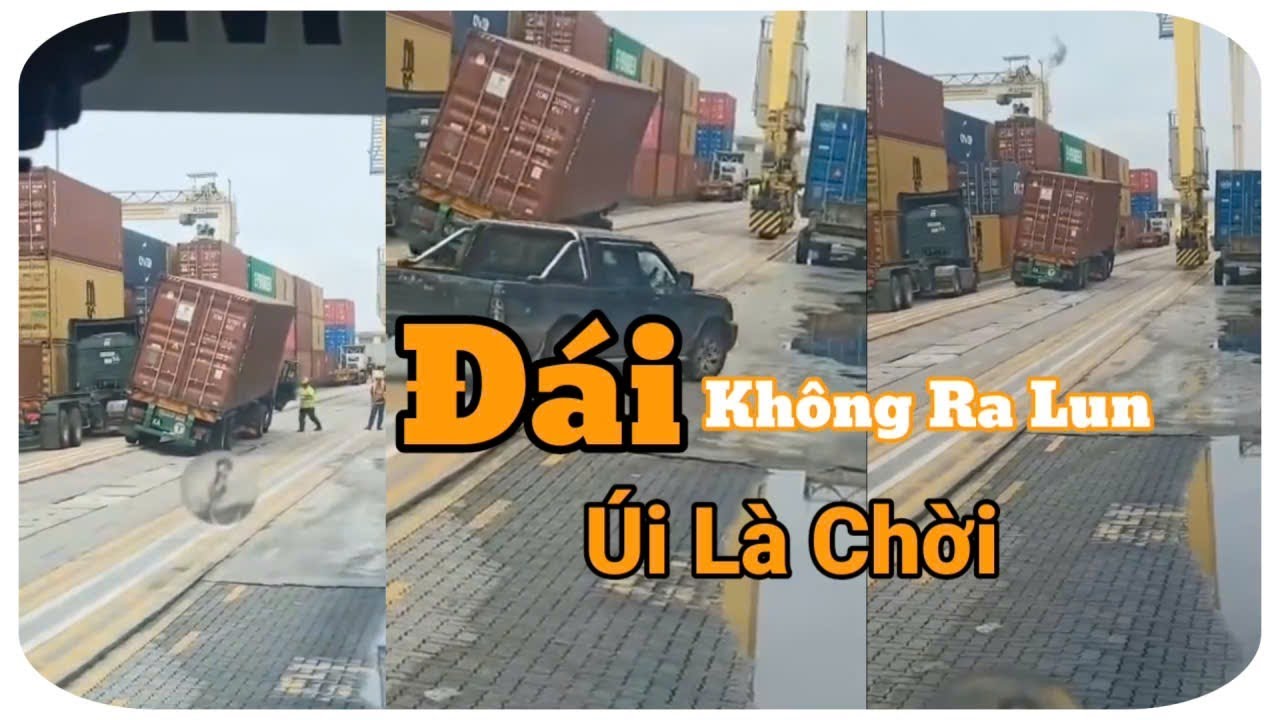 Tay Lái Nghiệp Dư | P.261 Chất Hàng Không Đều Khiến Xe Container Mất Thăng Bằng