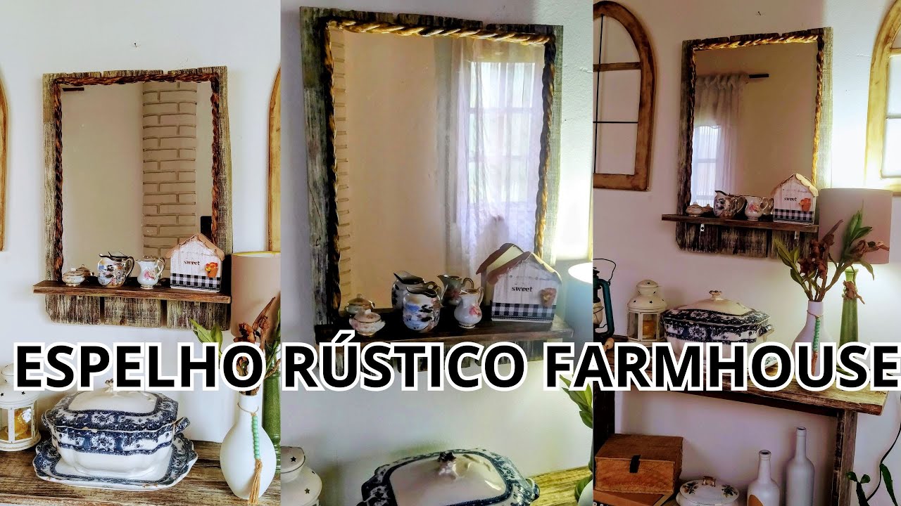 Espelho Rustico Farmhouse, do lixo ao luxo