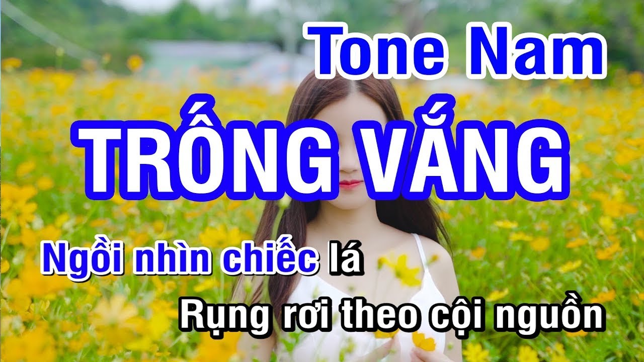 Trống Vắng Karaoke Tone Nam | Nhan KTV