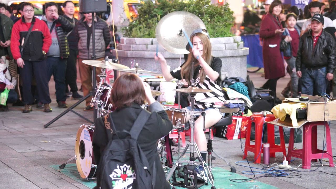 2016/2/9 陳曼青VelaBlue - Little Apple (T-ara) in 台北西門町6號出口 晚上版