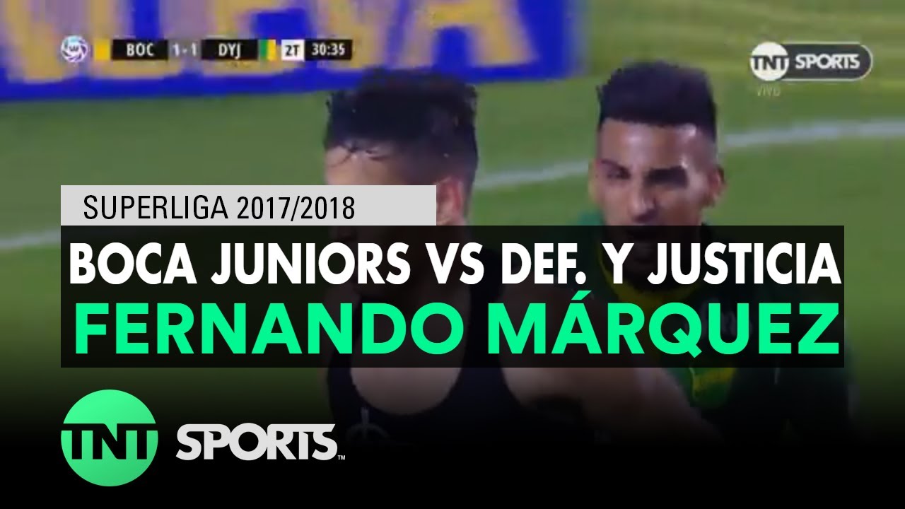 Fernando M&aacute;rquez (1-2) Boca Juniors vs Def. y Justicia | Fecha 22 - Superliga Argentina 2017/2018
