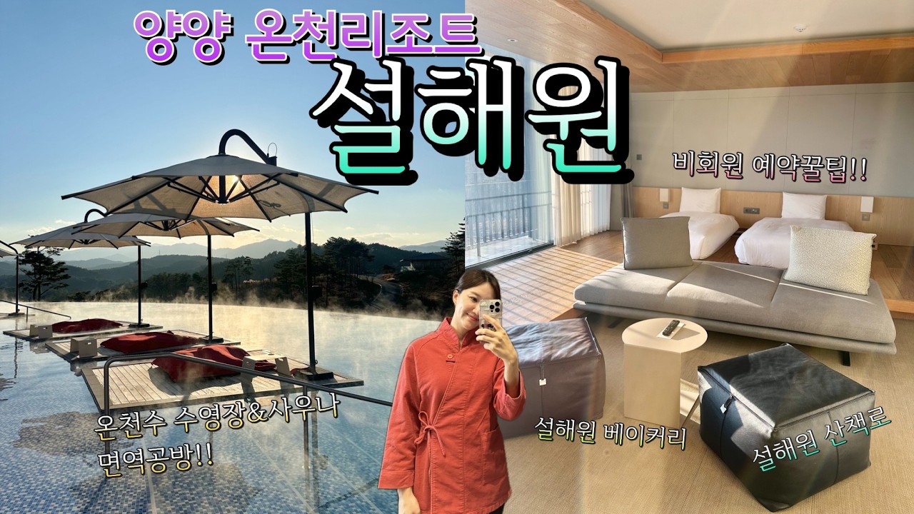 양양 온천수 리조트 설해원 ♨️ 비회원 예약 꿀팁!! 수영장 자쿠지 사우나 한번에 해결가능한 온천리조트 도장깨기! 면역공방 후기