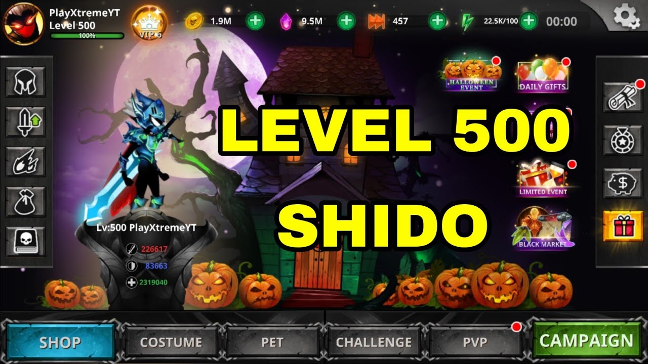 Stickman Legends Level 500 Shido Insane Gameplay
