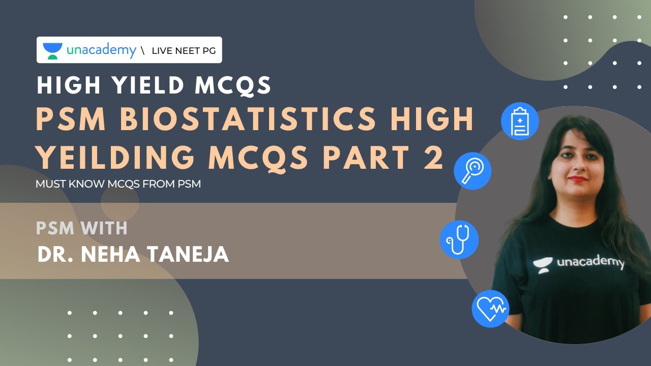 Community Medicine | Biostatistics High yielding MCQs | Dr. Neha Taneja