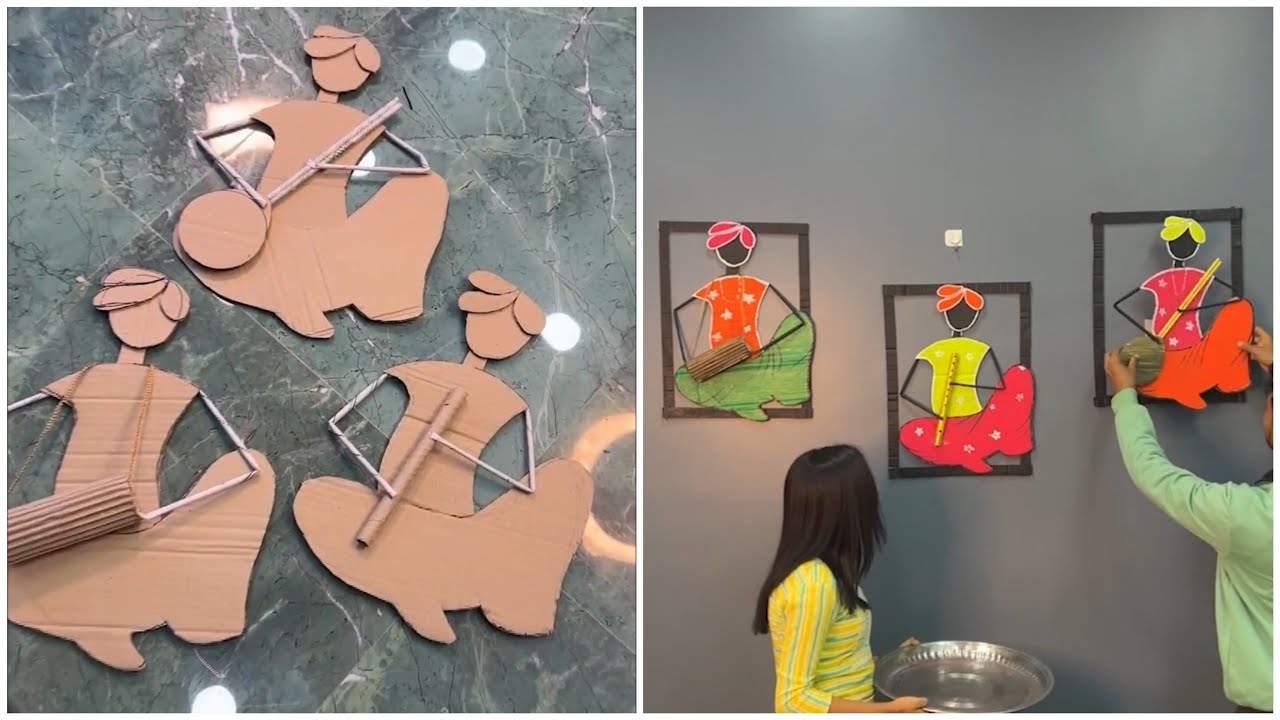 Musicians diy Cardboard craft idea | Homedecor wall hanging idea | Best out of waste idea