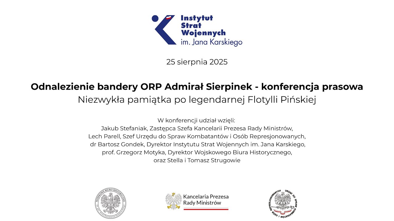 Konferencja prasowa - prezentacja bandery okrętu ORP &bdquo;Admirał Sierpinek&rdquo;