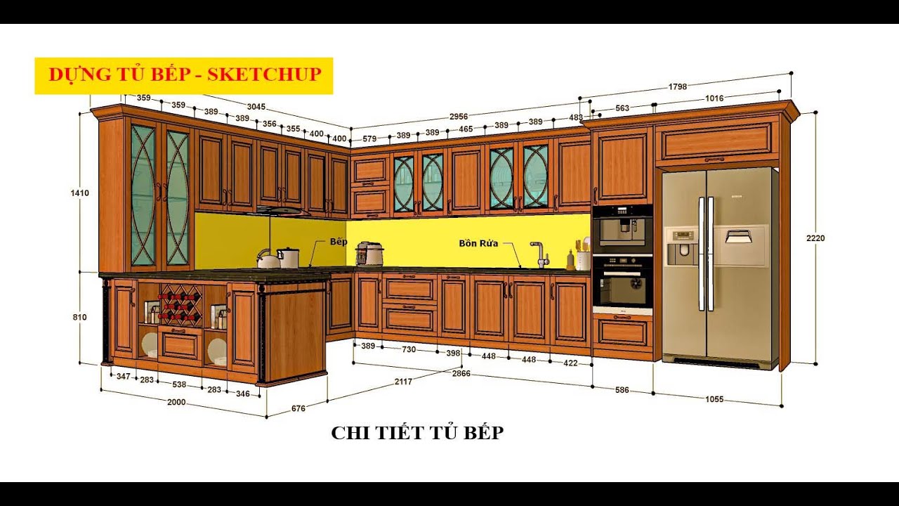👉DỰNG TỦ BẾP CHỮ L SKETCHUP - CHO NGƯỜI MỚI SỬ DỤNG SKETCHUP