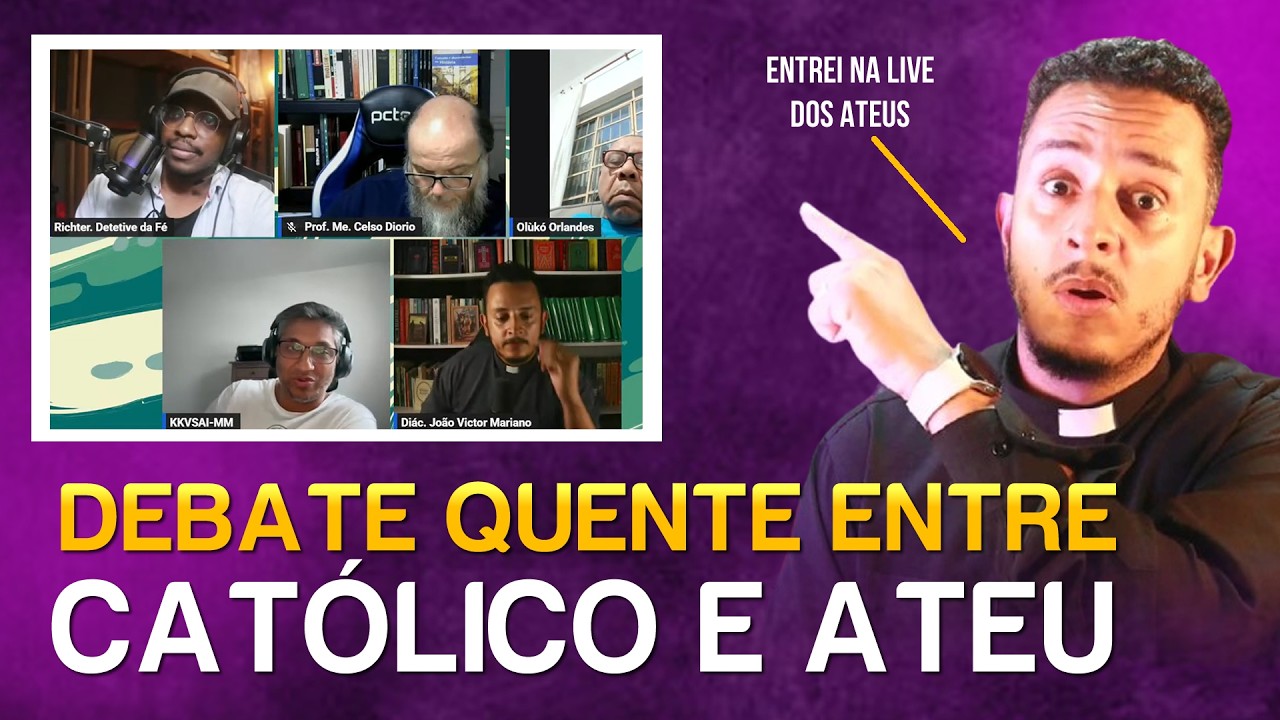 DEBATE QUENTE ENTRE CATÓLICO E ATEU — CATÓLICO ENTROU NA LIVE