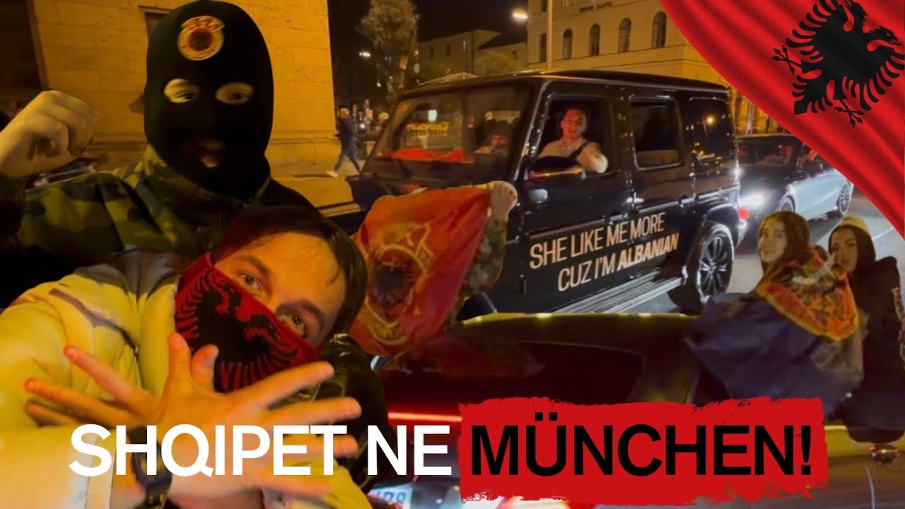 Albaner in M&uuml;nchen &ndash; Leopoldstra&szlig;e komplett voll!! 28 November Unabh&auml;ngigkeitstag VLOG