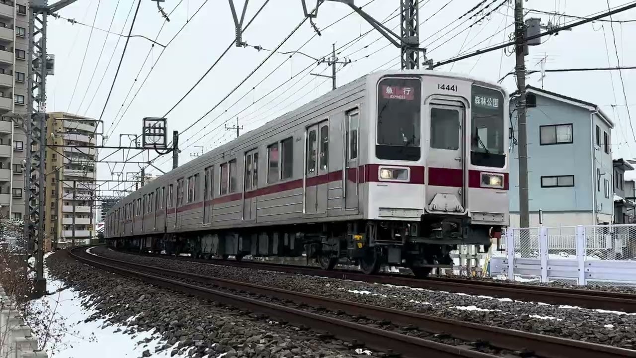 【全検でピカピカ✨】東武10030型11661f＋11441fが急行森林公園行きとして約10分遅れで東松山〜森林公園間を走行するシーン
