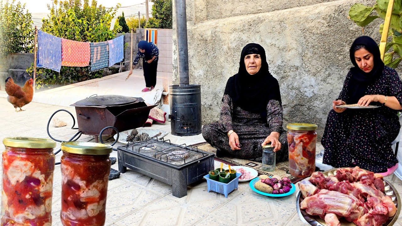 Village life in western Iran | Cooking chicken on a Glass jar | rural cuisine | ILAM 