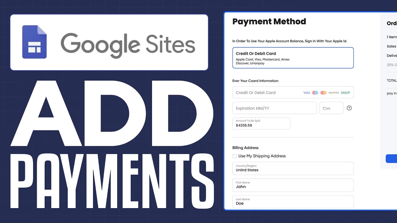 How To Add Payments To Google Sites (2026) Full Tutorial