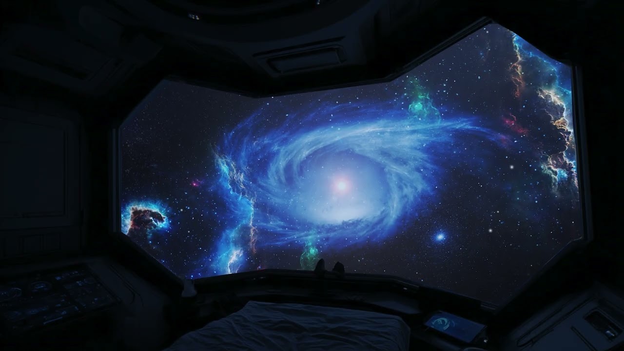 Starship Drift Through Deep Space | Calm Ambient White Noise for Relaxation