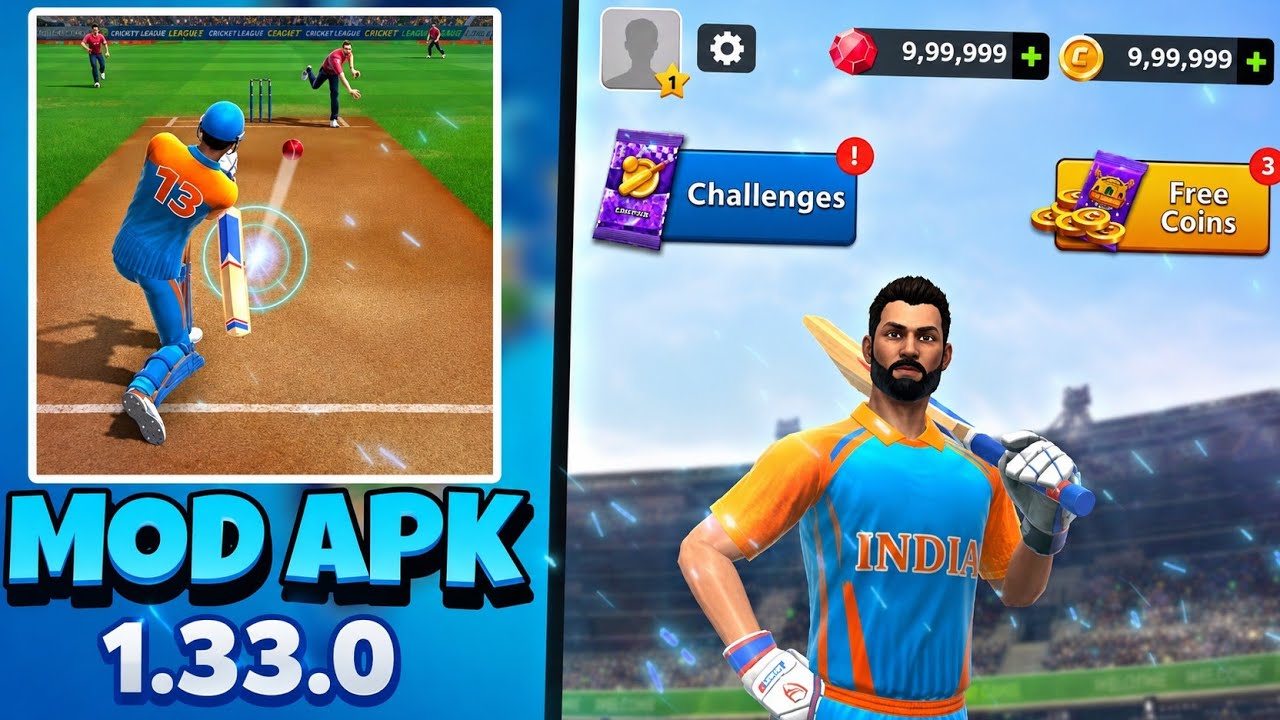 🏏 Cricket League Mod APK Unlimited Coins & Gems Download (All Versions)